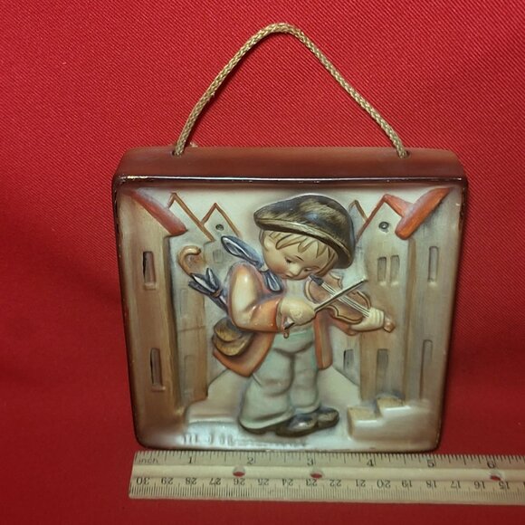 Vintage Wille Goebel Little Fiddler Wall Plaque Hanging Decor - Picture 8 of 11